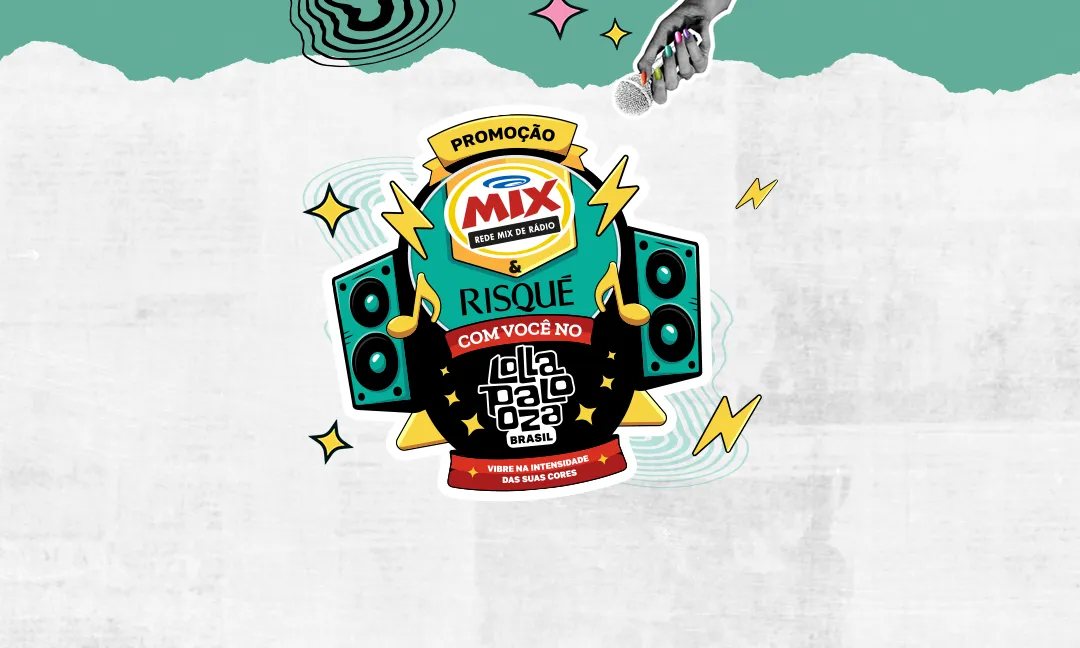 Banner do projeto Risqué com Você no Lollapalooza