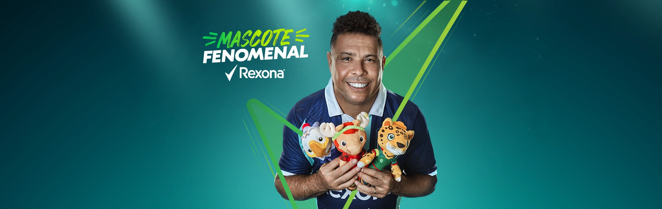Banner do projeto Mascotes Rexona