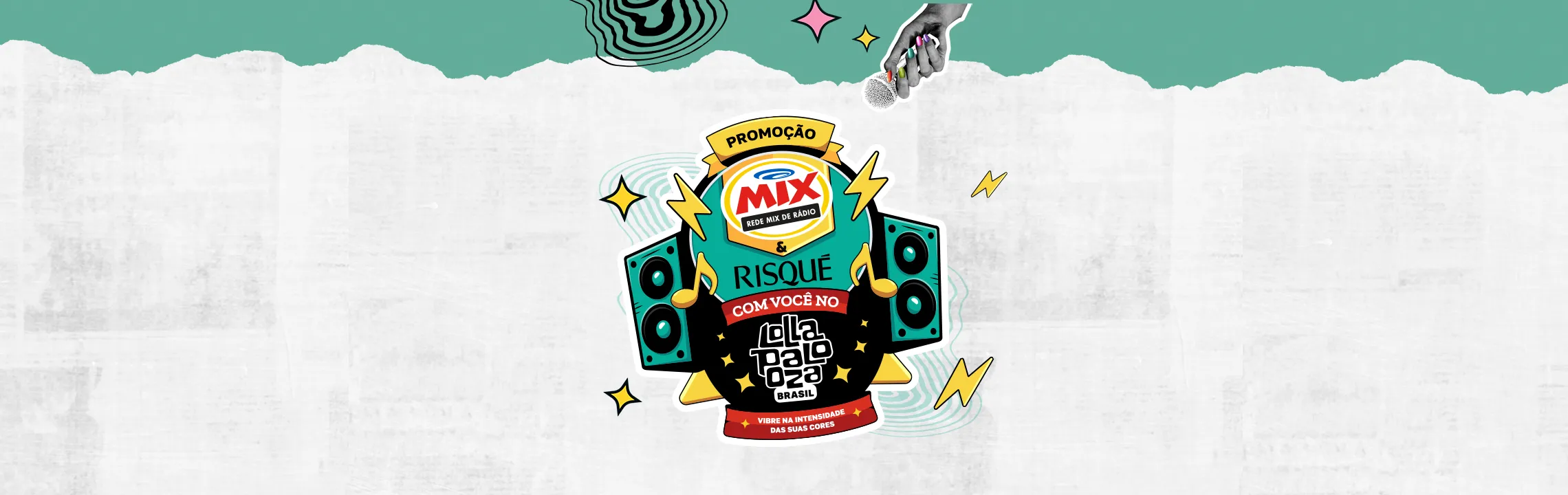 Banner do projeto Risqué com Você no Lollapalooza